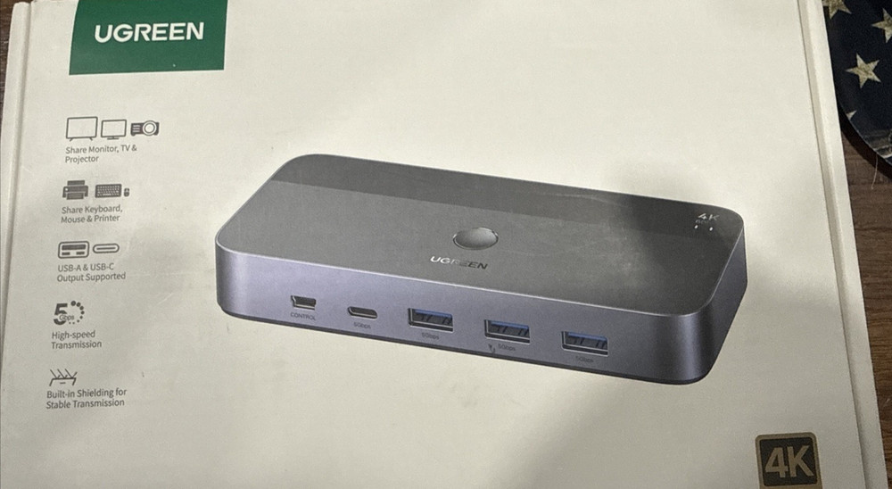 UGREEN HDIM KVM SWITCH 2-1 OUT Open Bx Amazon Return