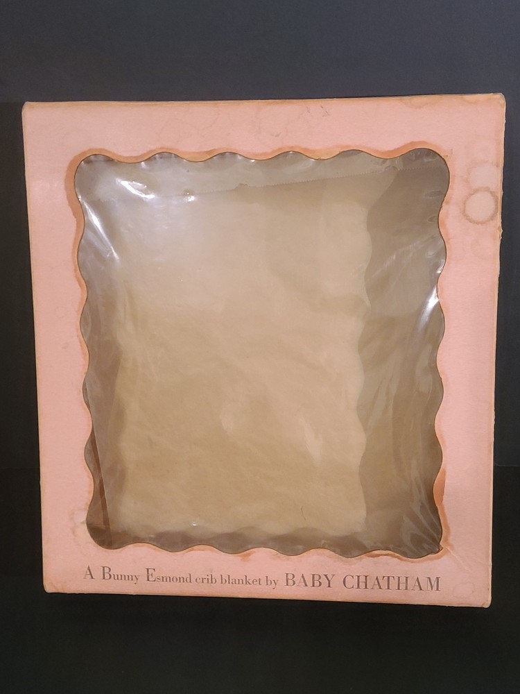 EMPTY BOX ONLY Vintage Baby Chatham Crib Blanket Advertising Display EMPTY BOX