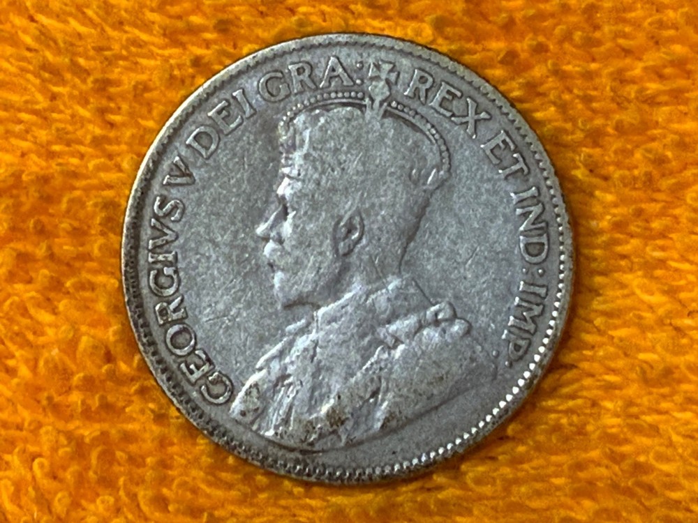 1921 Canada 25 Cent Coin
