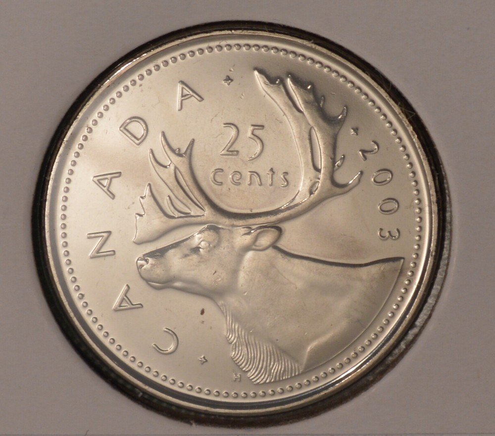 2003P Canada 25 Cents - New Effigy - Uncirculated