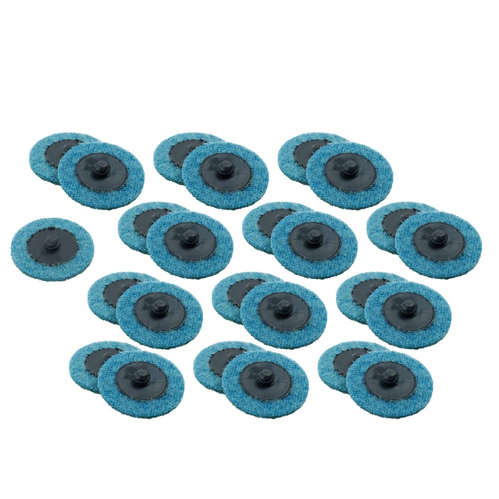 25 Pcs 2" Blue Fine Prep Pad Discs Surface Conditioning Quick Change Discs