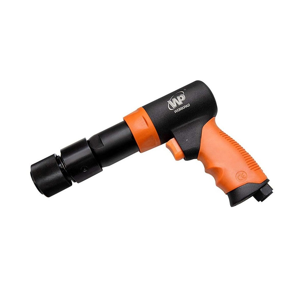 WORKPAD 190mm Long Barrel Air Hammer with Quick Change Chisel Retainer and 4-...