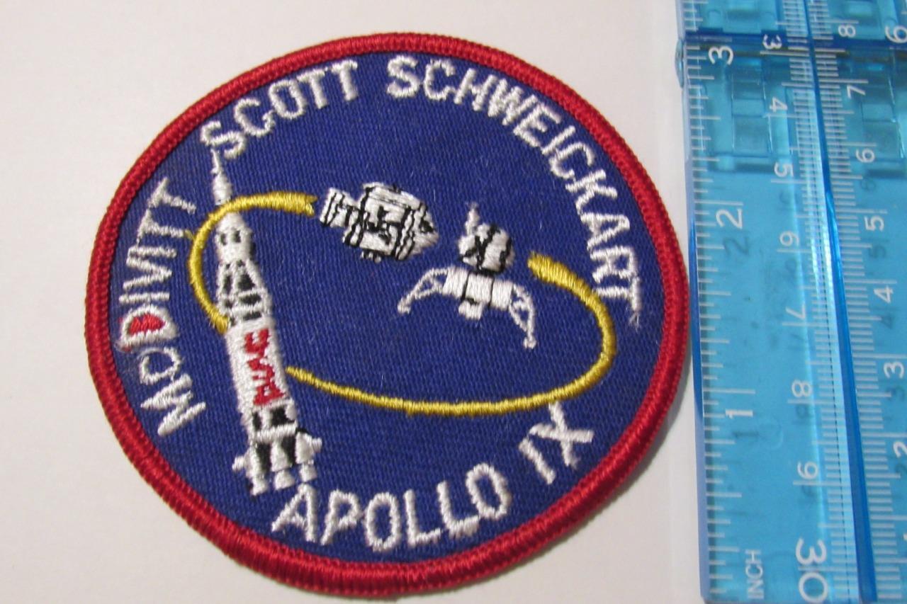 APOLLO 9 CREW PATCH VINTAGE 3" MCDIVITT, SCOTT & SCHWEICKART ORIGINAL 1970'S