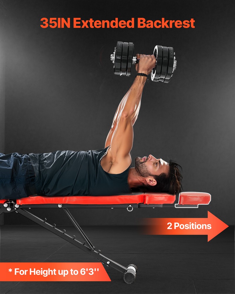 Weight Bench Sit up Bench for Home Gym Strength Training Adjustable Foldable