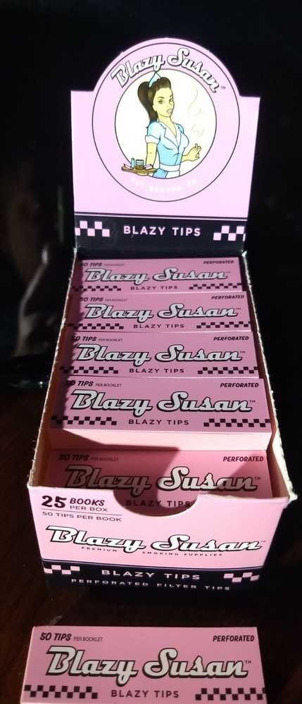 Blazy Susan Perforated Pink Filter Tips 5 packs