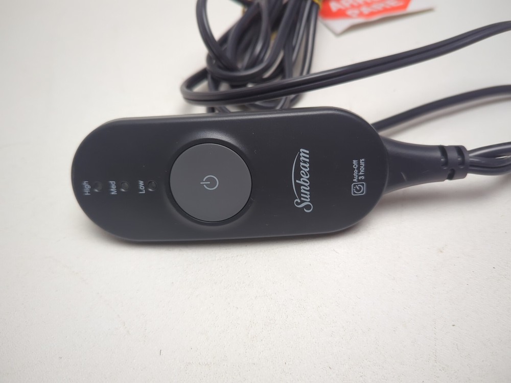 Sunbeam AA85 Electric Heating Blanket Cord 3-Prong Controller Tested