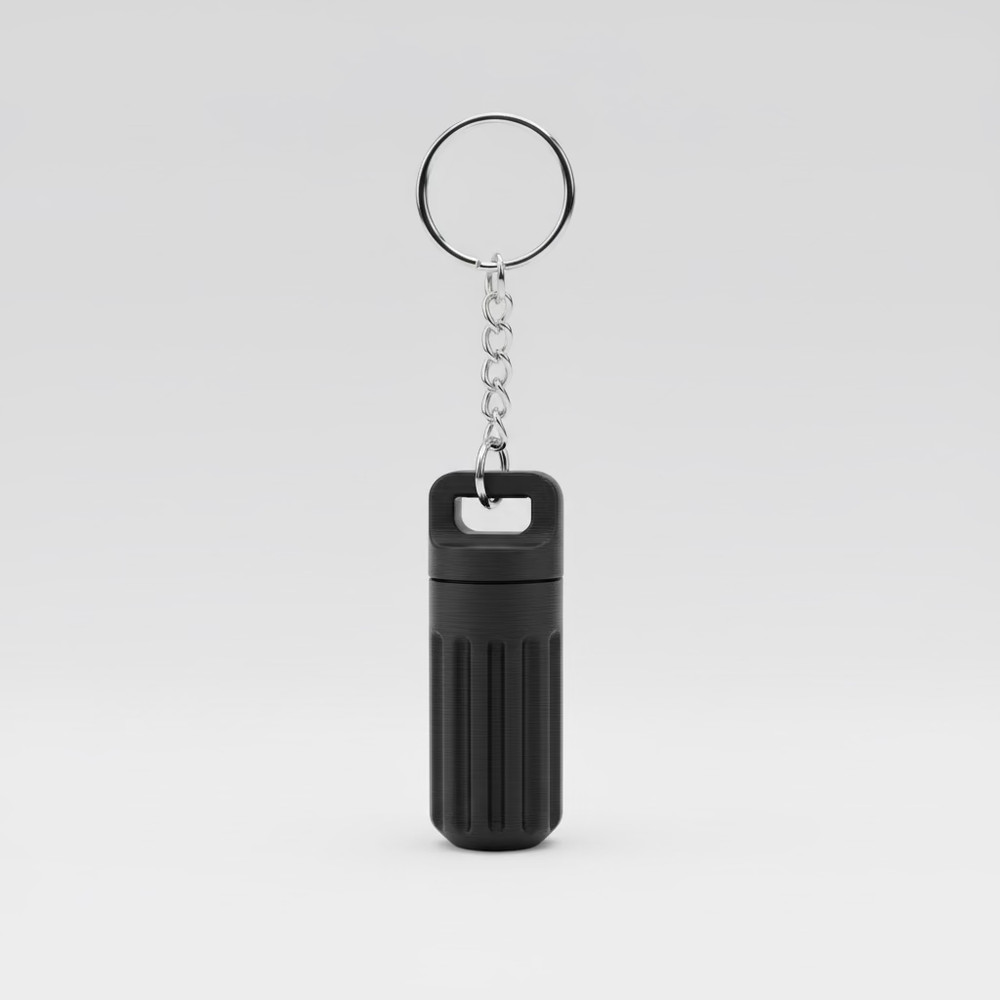 Keychain Pill Container 3D Printed Storage Bottle 2" Travel