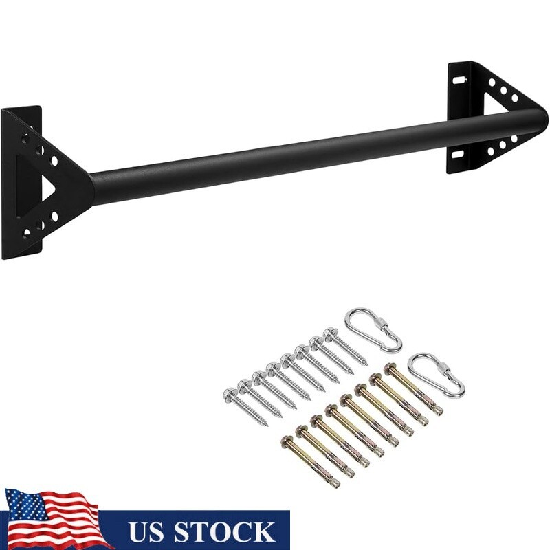 Wall Mounted Pull Up Bar Heavy Duty 500lbs Strength Training Adjustable Gym New