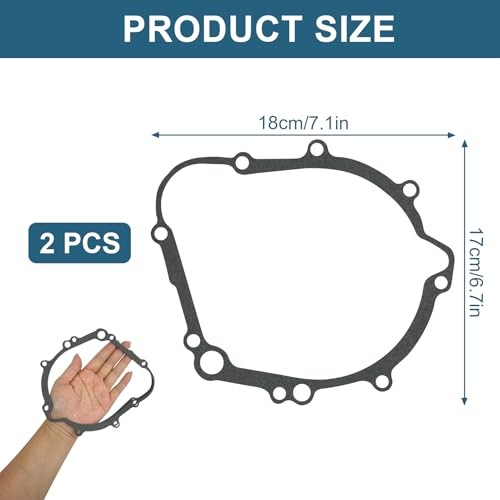 2 Pack Stator Crankcase Cover Gasket Replacement Compatible with 2006 2 Pcs