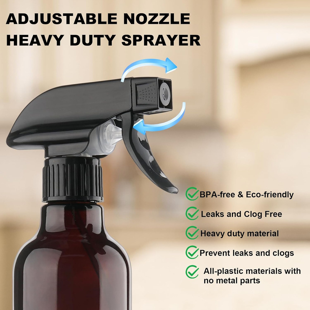 Glass Spray Bottles 12Oz Empty Spray Bottle Mist/Stream Spraying Small Refillabl