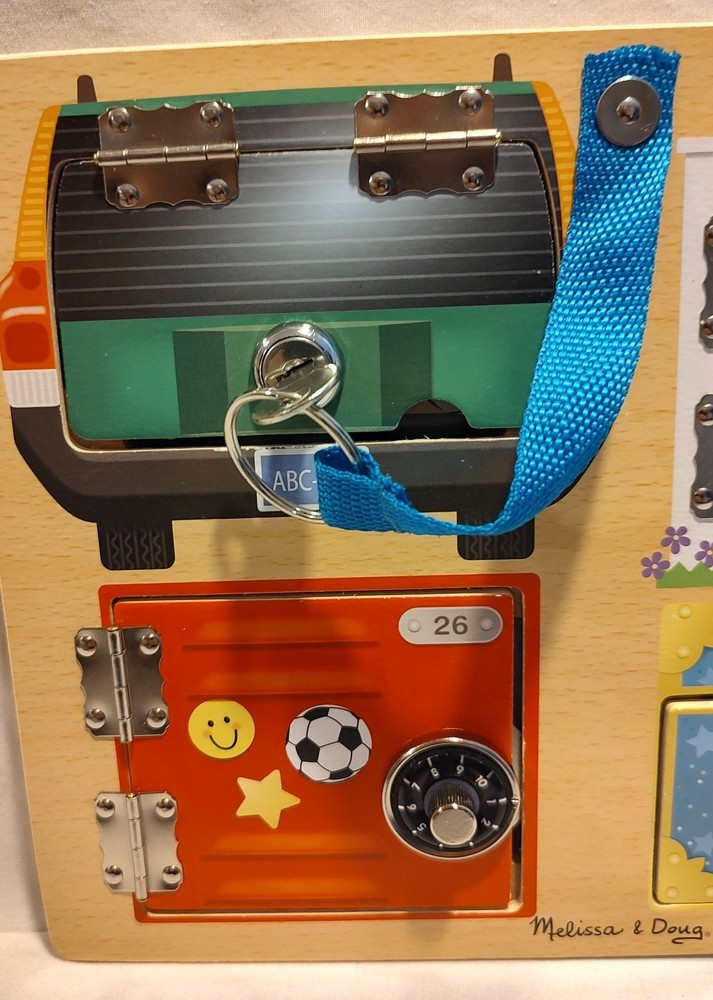 Melissa And Doug Lock And Latch Board, Excellent Condition