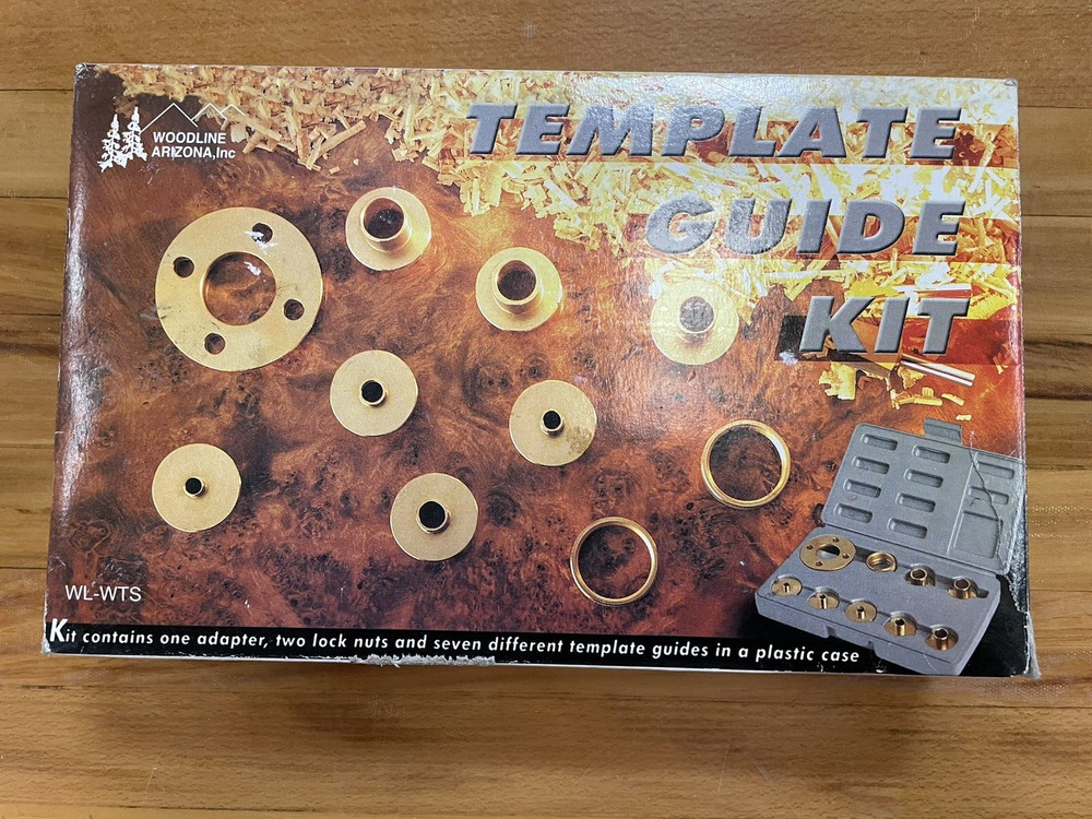 Woodline Arizona, Inc. 10 Piece Solid Brass Template Guide Kit