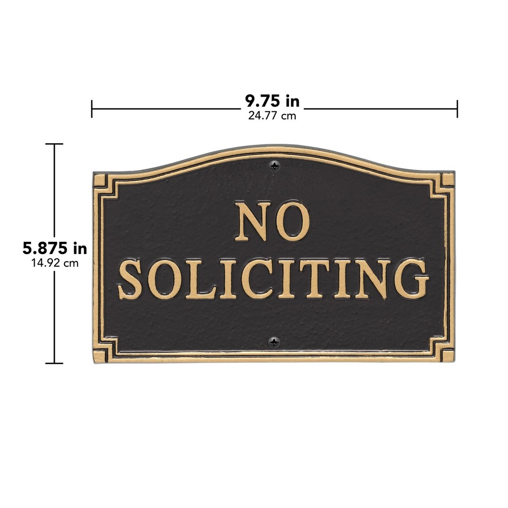 No Soliciting Lawn/Wall Statement Sign