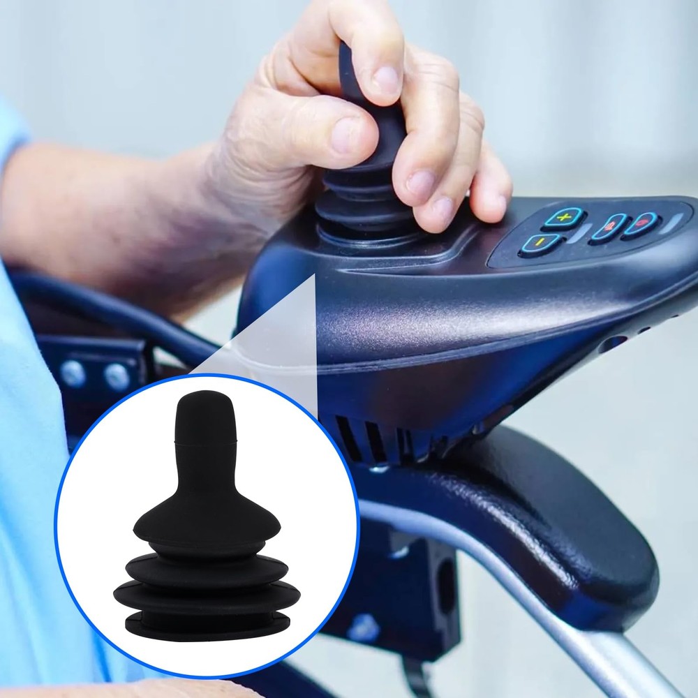 4 Pcs Wheelchair Joystick Button Cap Joystick Controller Knob and Gaiter Blac...