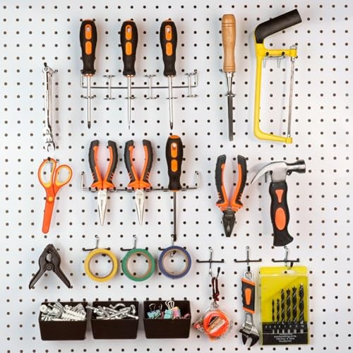 120PCS Pegboard Accessories Organizer Kit, Peg Board Hooks Assortment 120 PCS