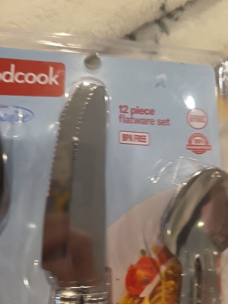 GOODCOOK Essentials 12-Piece Flatware Set Red