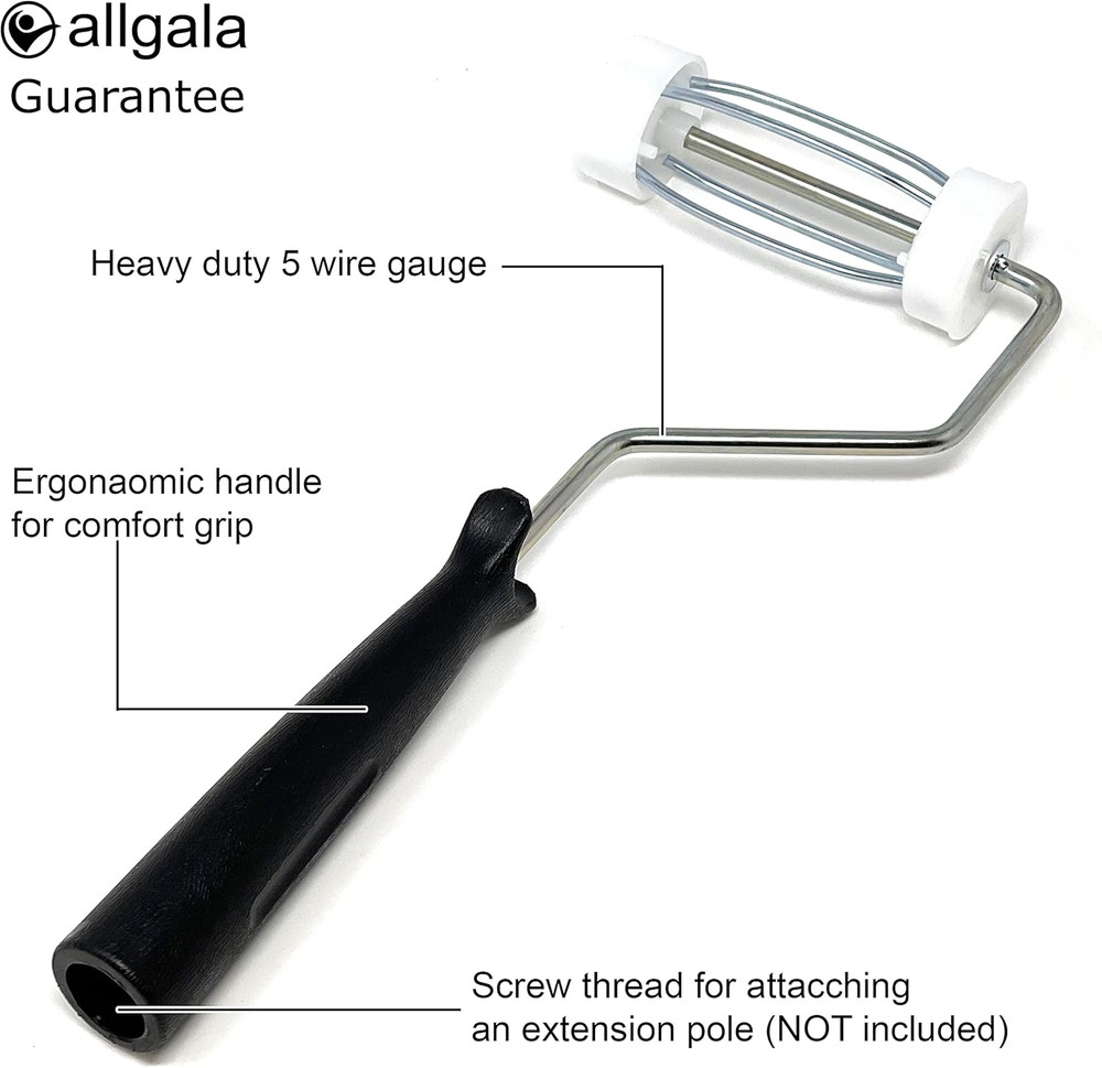 6-Piece 4 Inch Shedless Roller Covers with Roller Frame - TH10307
