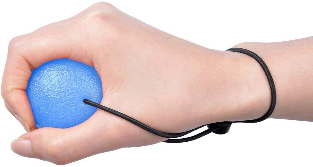 AdorePro Secure Stress Ball On A String 2 Squeeze Balls Hand Grip Therapy Relief