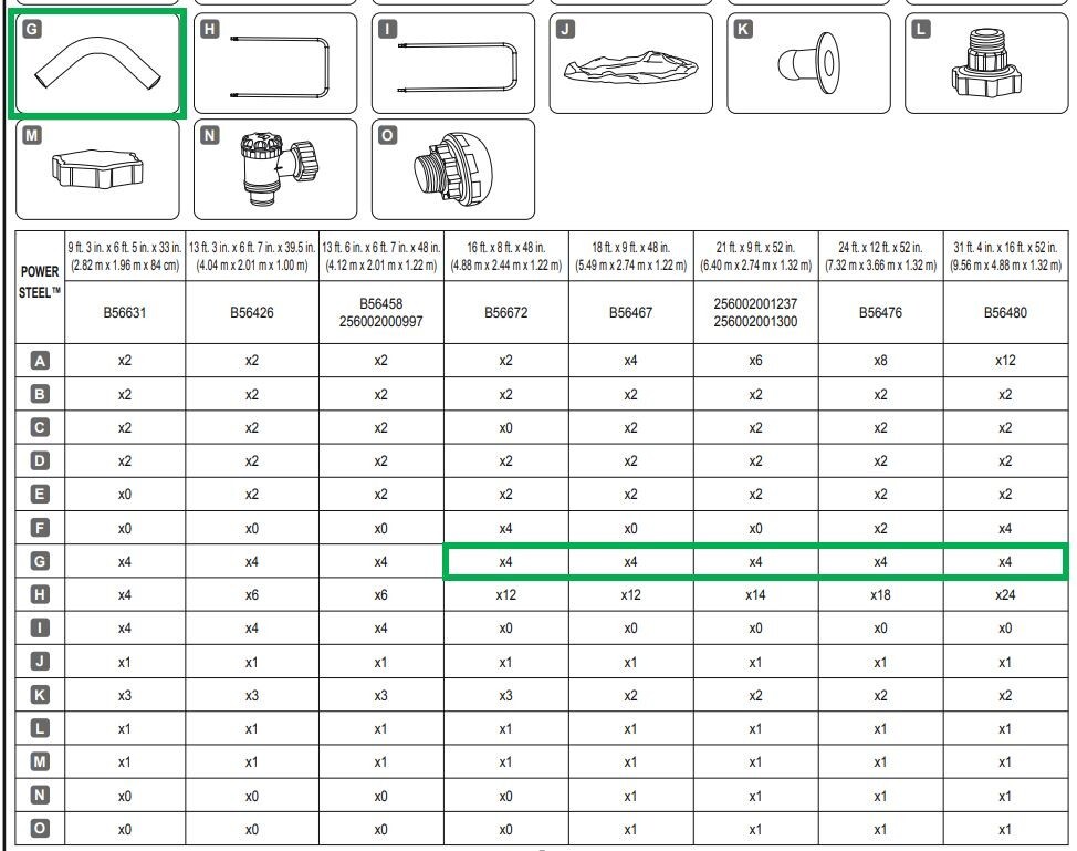 Bestway C-Connector Corner Frame Power Steel Rectangular Pools P61282 or P05606