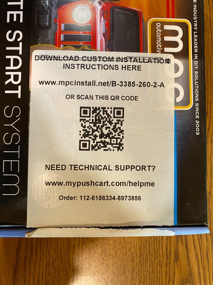 1-Button Remote Start Kit For 2011-2017 Honda Odyssey