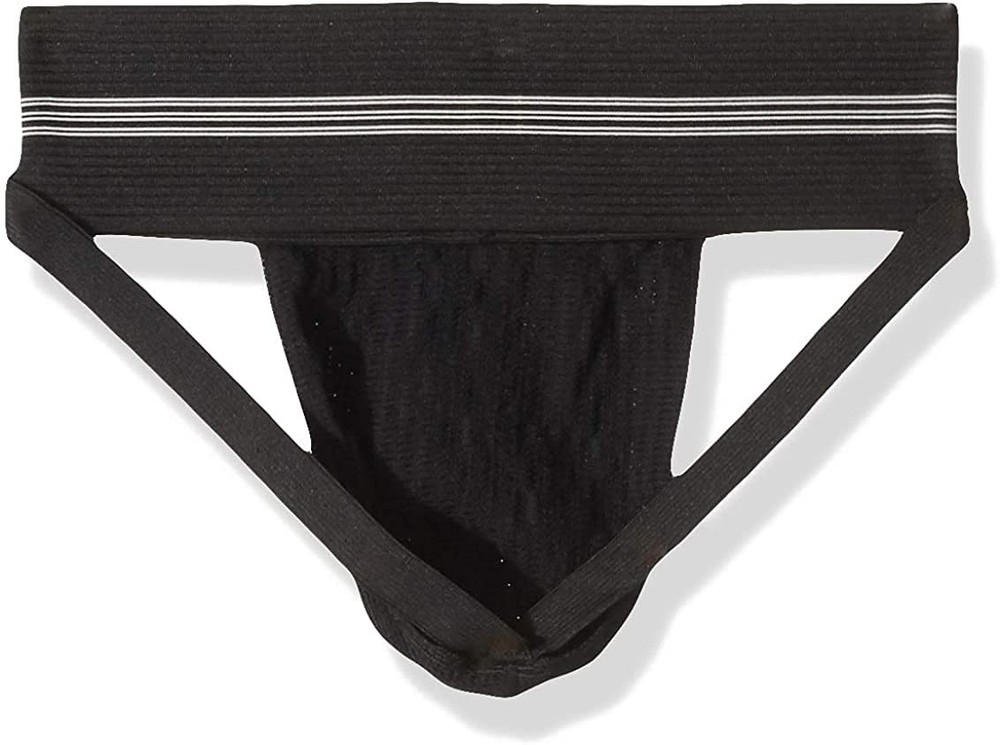 Mens Old School Jockstrap (Large, Black, 1-Pack)