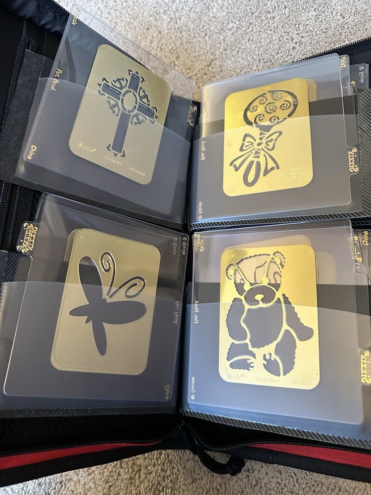 Sizzix Embossing Folder & Stencil STORAGE CASE - Simple Impression + 18 Stencils