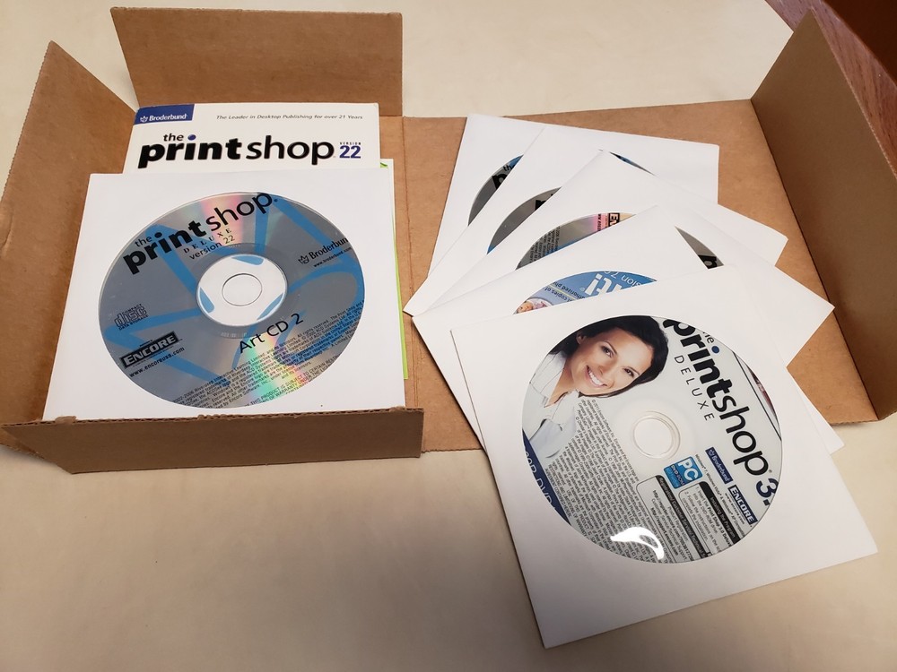 Print Shop Deluxe Version 22 4 CD Set Box Manual Version 22
