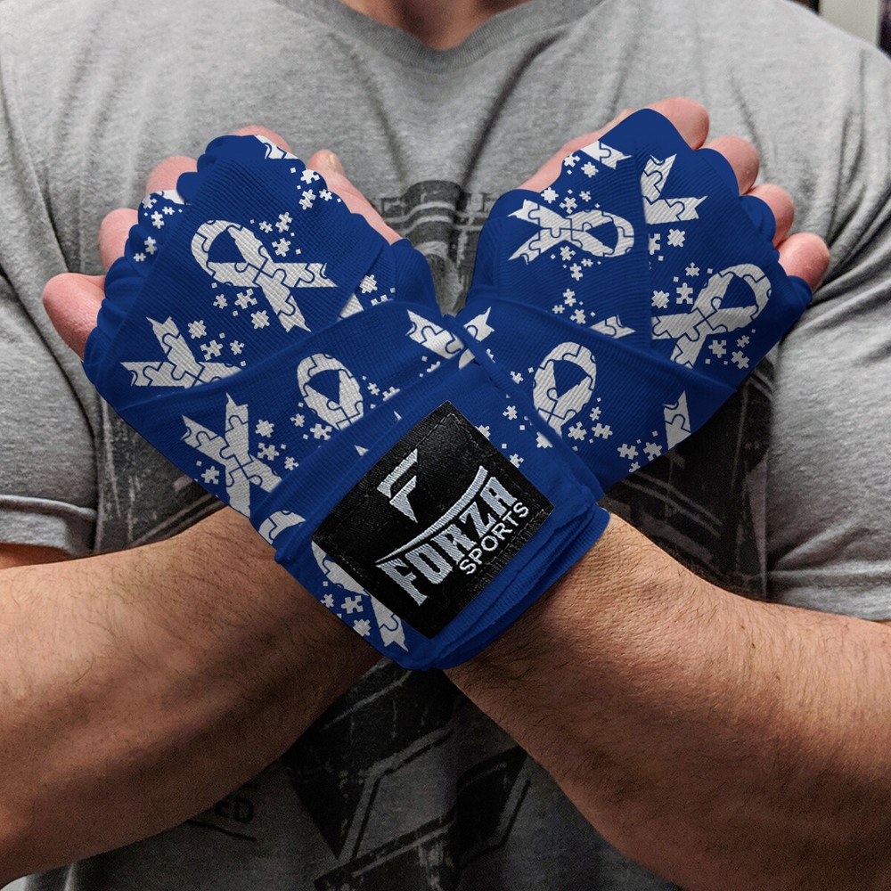 Forza Sports 180" Mexican Style Handwraps - Pattern & Matching Solid 2-Pack