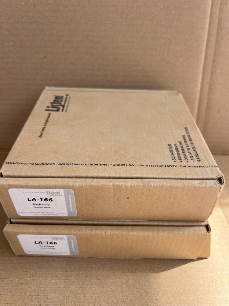 EUC Listen Technologies LA-166 NECK LOOP Transmitter Lot 2 pcs