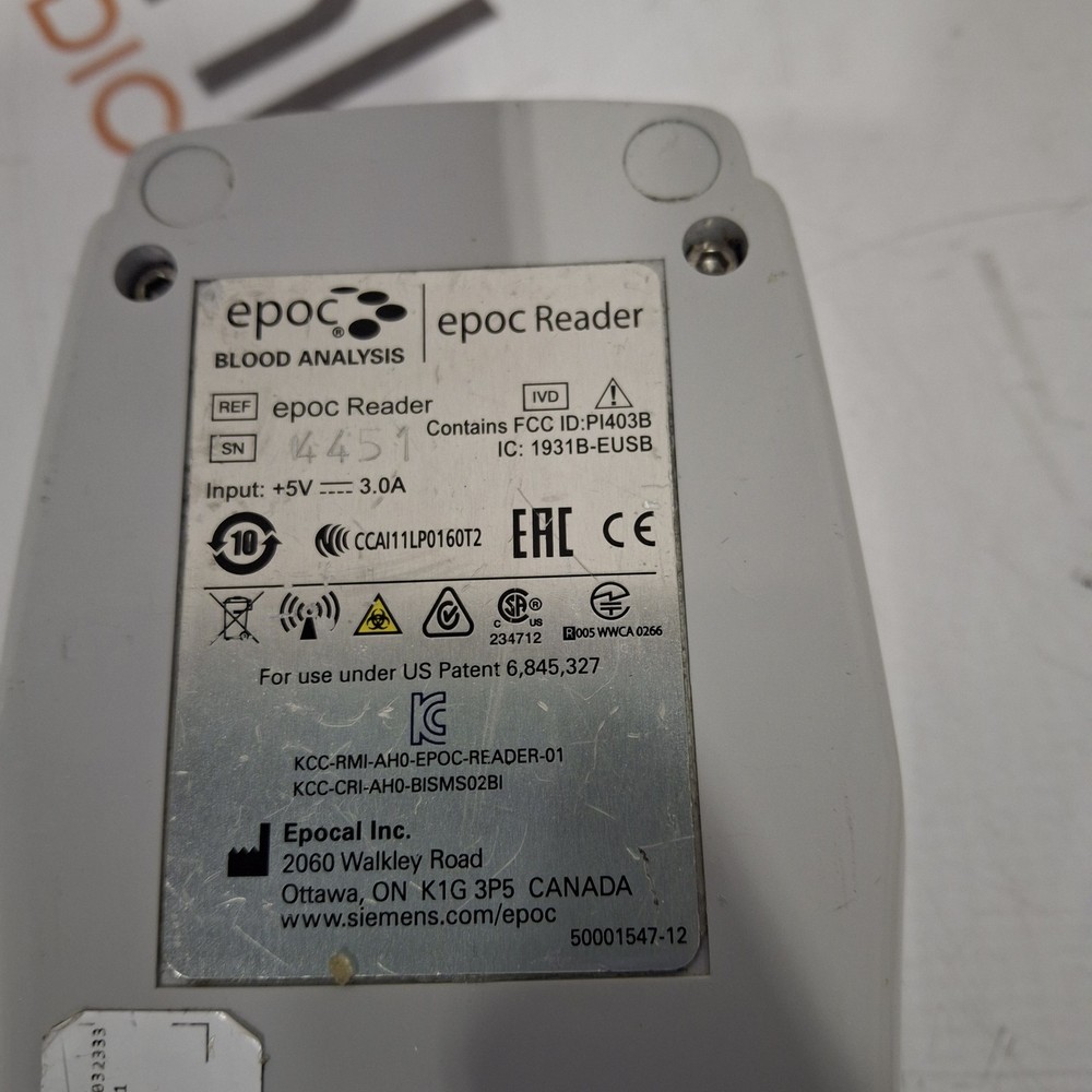 Epocal, Inc Epoc Reader Base