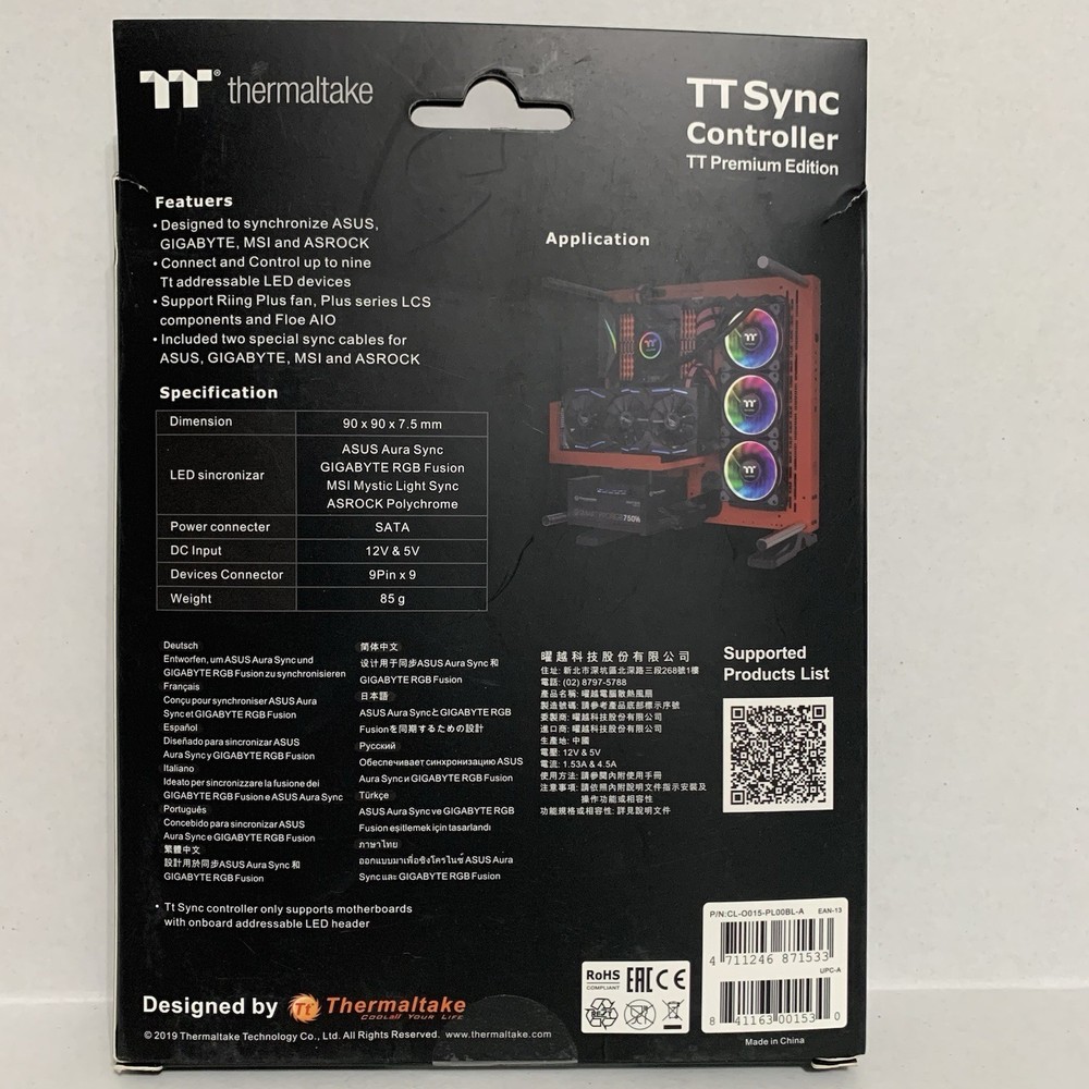 Thermaltake TT Sync Controller Premium Edition – Open Box(New),ASUS/MSI/Gigabyte