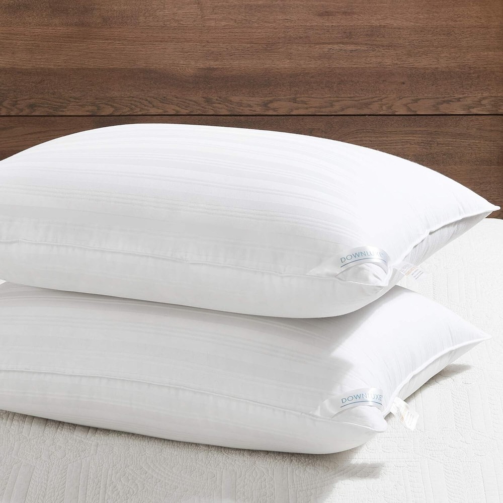 Plush Sustainable Down Alternative Pillows - Soft and Supportive - Pack of 2
