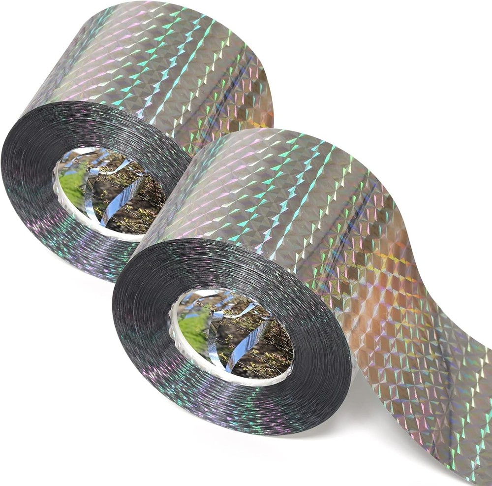 Wildlife-Friendly 700FT Reflective Bird Tape - 2 Rolls for Maximum Coverage