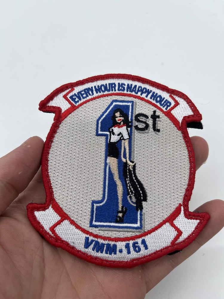 VMM-161 Greyhawks Friday Every Hour is Happy Hour Patch, 4", Hook/loop