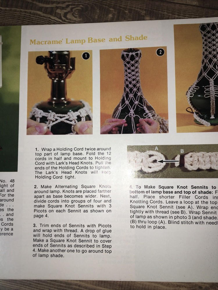 1976 New Macrame Pattern Booklet 30-13760 Vintage 1976