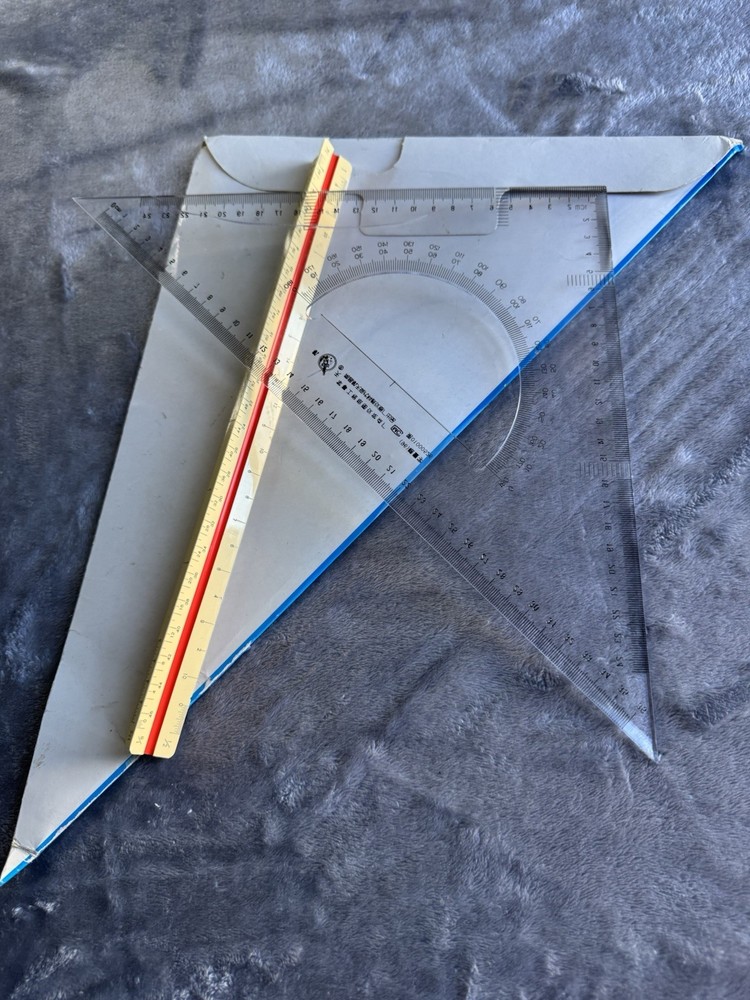 Staedtler Architect Scale 987 Japan + 40cm Drafting Triangle SET Tools