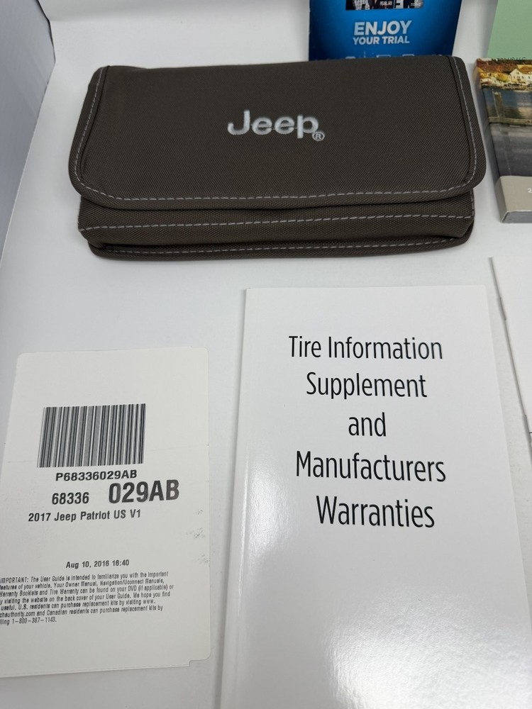 2017 Jeep Patriot Owners Manual OEM Complete Set
