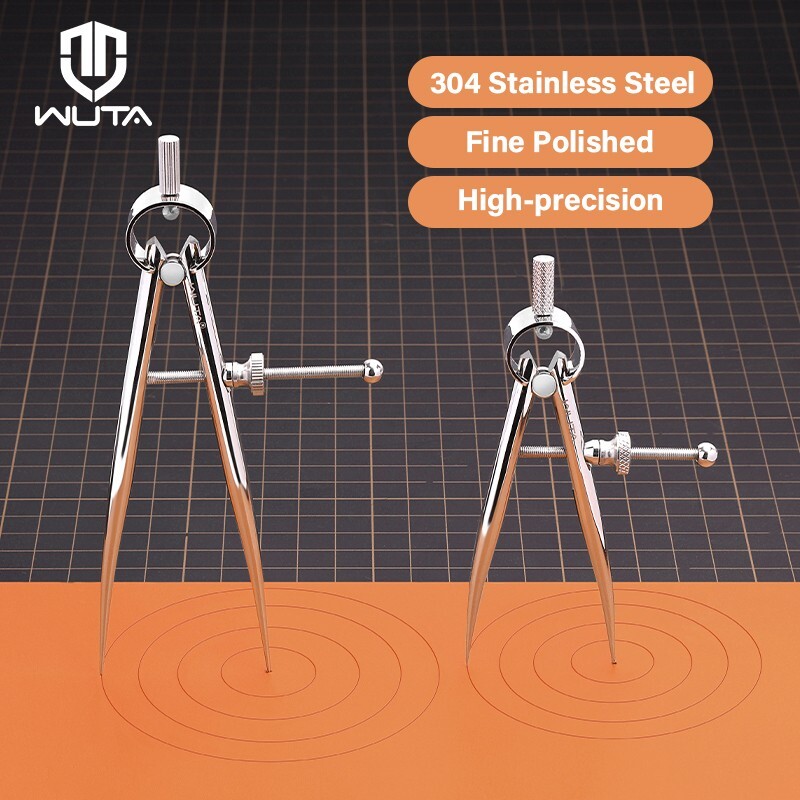 WUTA Adjustable Spring Wing Divider Leather Craft Rotating Scratch Drawing Tools