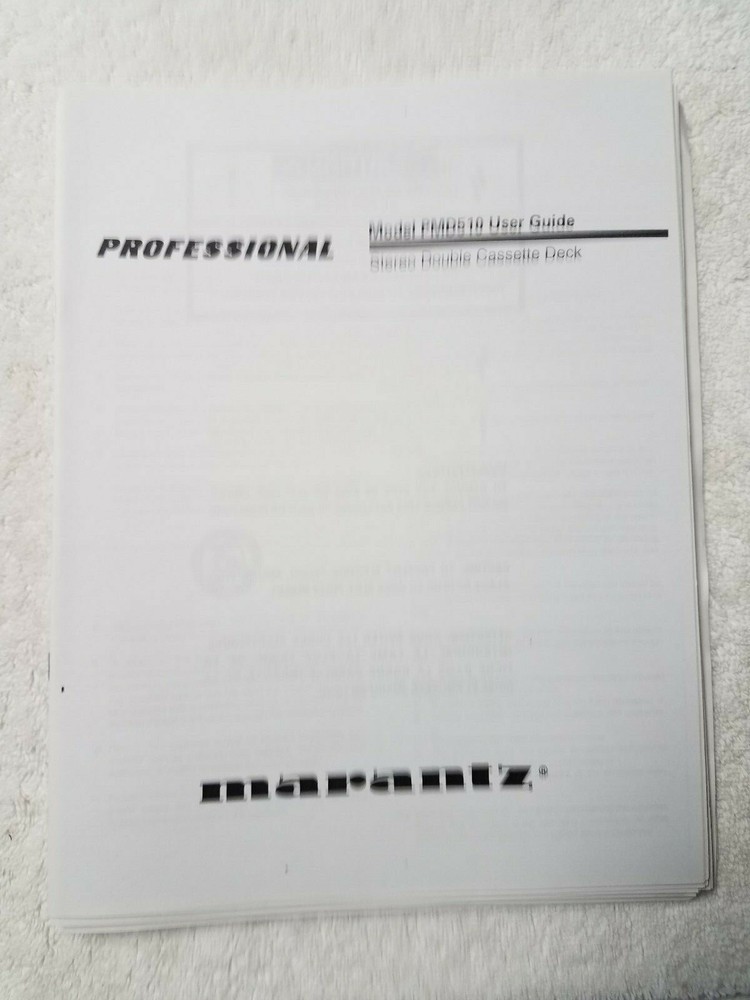 Brand New Copy PMD510 Owners Manual