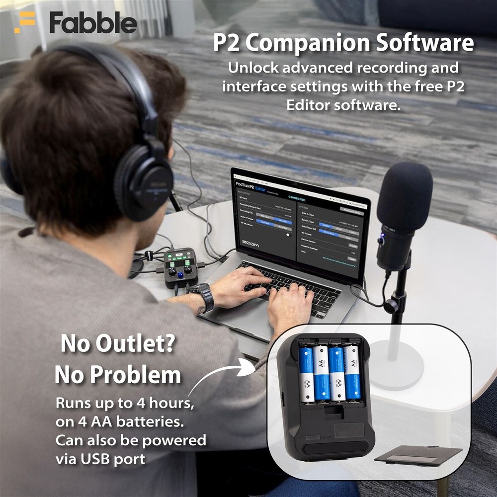 Zoom PodTrak P2 Podcasting Bundle