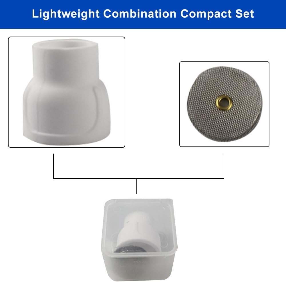 Vaphy #12 Ceramic (Twin Pack) White TIG Welding Cup