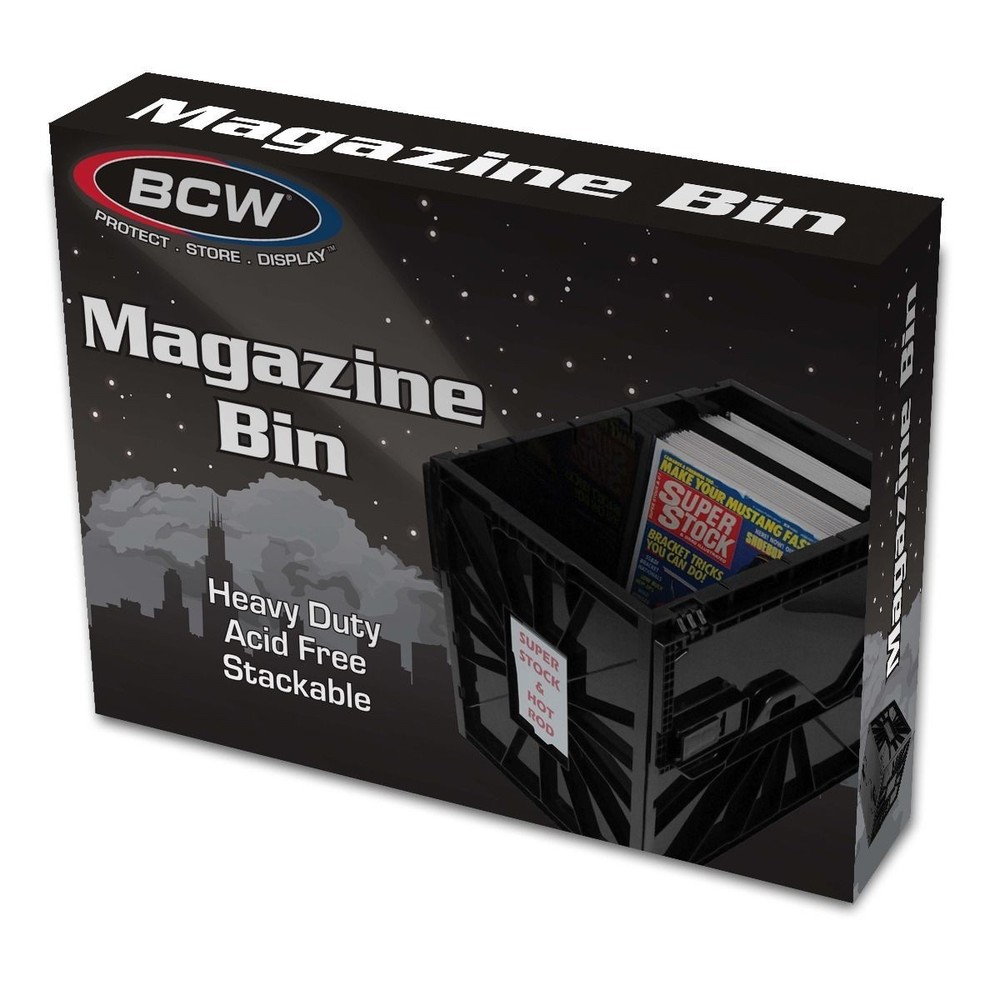 BCW Plastic Black Magazine / Document Storage Bin + 3 Xtra Partition Value Pack