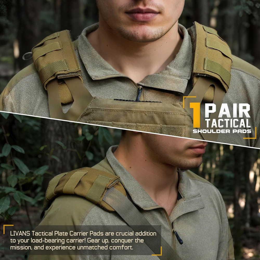 Tactical Plate Carrier Shoulder Pads, 2 Pack Shoulder Strap Pad Backpack Strap C