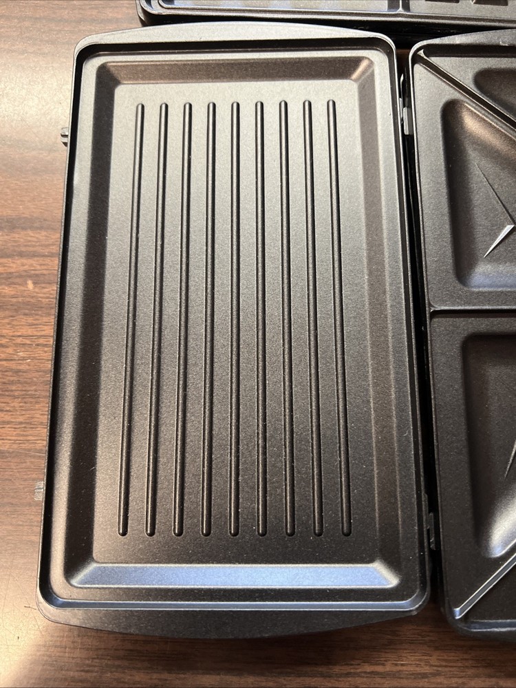 6 Ea B&Decker Interchangeable Nonstick Plates For Sandwich, Waffle, Panni Maker