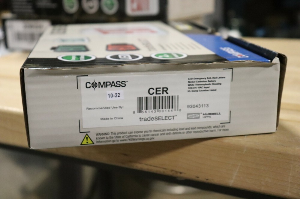 Hubbell Lighting , LED, Exit Sign, Model CER 4.300"L LED