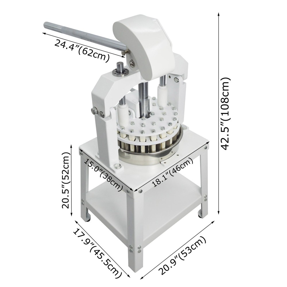 18 Pcs Manual Dough Divider Press Cutter Roller Divider Dough Ration Machine