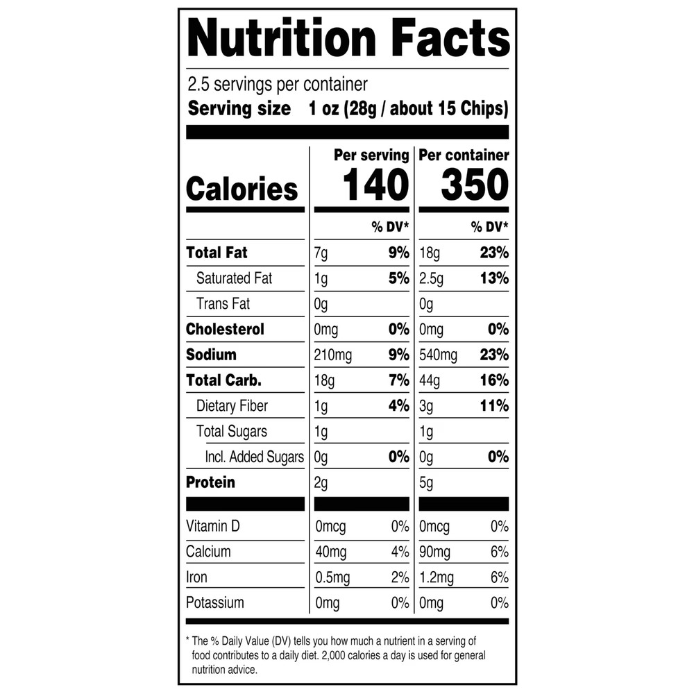 Great Value Nacho Cheese Tortilla Chips, 2.5 oz Bag
