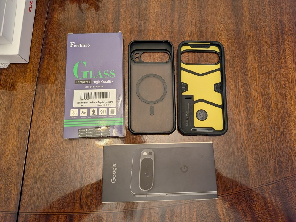 Google Pixel 9 Pro XL - EMPTY BOX + Bundle - 2 Cases & Glass Protector - MINT