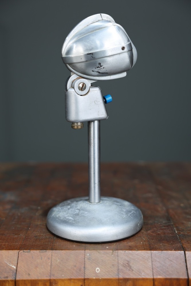 Vintage Turner Microphone 33D Dynamic w/ Stand Art Deco