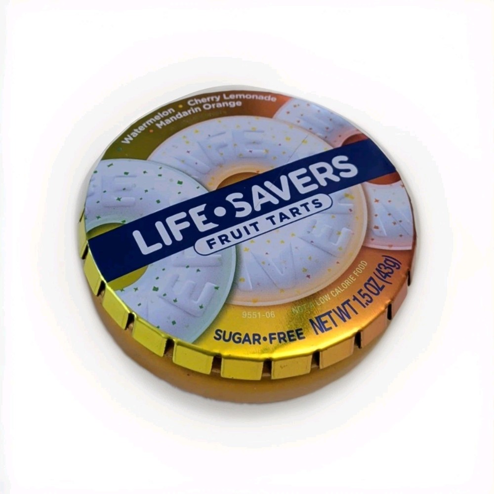 2006 Collectible Life Savers Push Top Open/Side Squeeze Close Candy Tin (EMPTY)